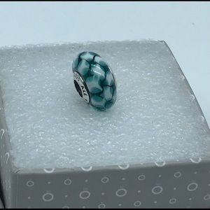 Pandora, “Teal Lattice “Murano Glass Charm, S925ALE, 791625  M8-5